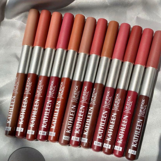 KATHLEEN Pack of 12pcs Long Lasting Eyeliner & Lipliner Pencil
