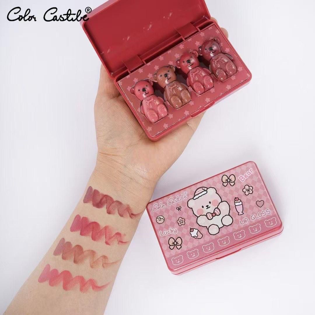 Color Castle Lucky Bear Lipgloss - 4Pcs Set