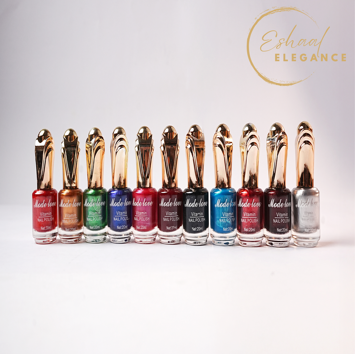 ELEGANT DARK NAIL PAINTS - Pack of 12 (Different Shades)