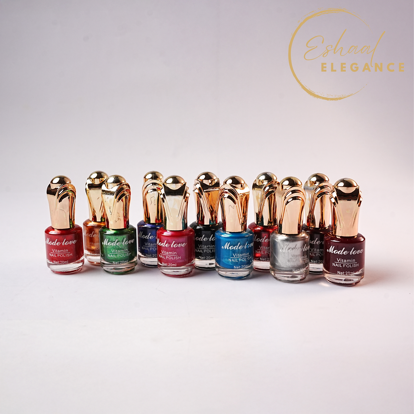 ELEGANT DARK NAIL PAINTS - Pack of 12 (Different Shades)