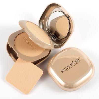 Miss Rose Pink Metallic Mirror Dual Compact Powder With 2 Shades