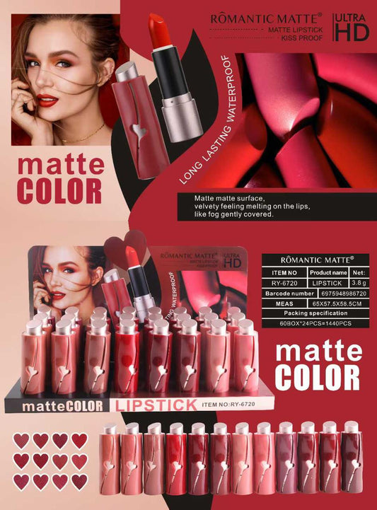 ROMANTIC MATTE ULTRA HD LIPSTICK (PACK OF 6)
